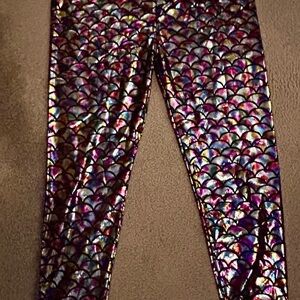 Colorful Mermaid Scale Leggings